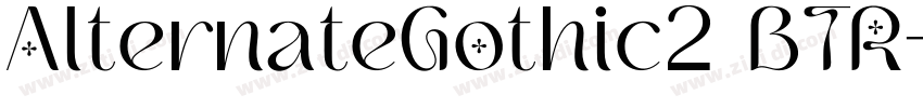 AlternateGothic2 BTR字体转换